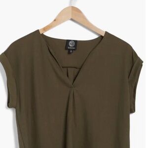 Olive Green Bobeau Dolman Sleeve Piqué T-Shirt